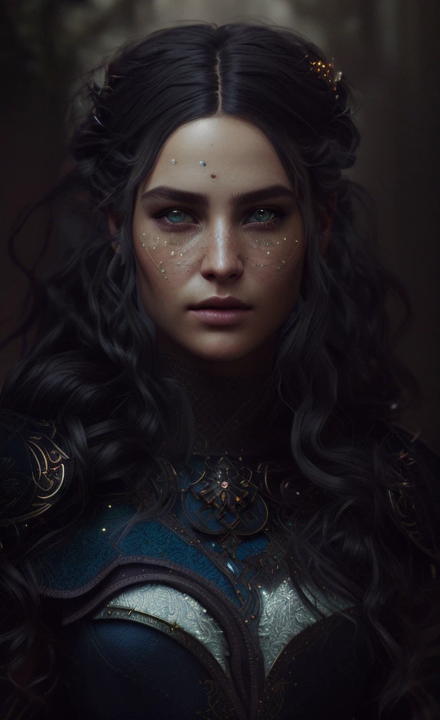 mdjrny-v4 style, Realistic role-playing face portrait painting of a beautiful rpg champion, pastel color, intricate details, fantasy, universe, intricate magical embroidery, very detail hair, very detail eyes, intense face, [elden ring|d &amp;amp; d] rpg portrait, octane render, cinematic lighting, (soft shadow:1.2), close up, depth of field