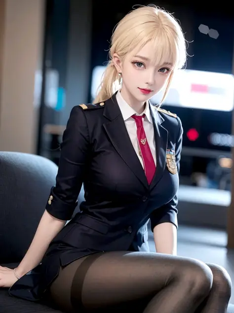 (masterpiece), best quality, highest quality,  detailed and intricate, original,highres,
\\
(16yo),extremely detailed_eyes, sexy,breasts,
(eyeliner:0.5),(blush:0.5),blonde hair,simple diamond earrings,detailed skin,  ponytail, 
looking at viewer, light smi...