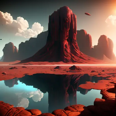 masterpiece, best quality, high quality, extremely detailed cg unity 8k wallpaper, ecological landscape, a valley forgotten by time, enormous, slick, lake natron, tamarind, miniature, award winning photography, bokeh, depth of field, hdr, bloom, chromatic ...