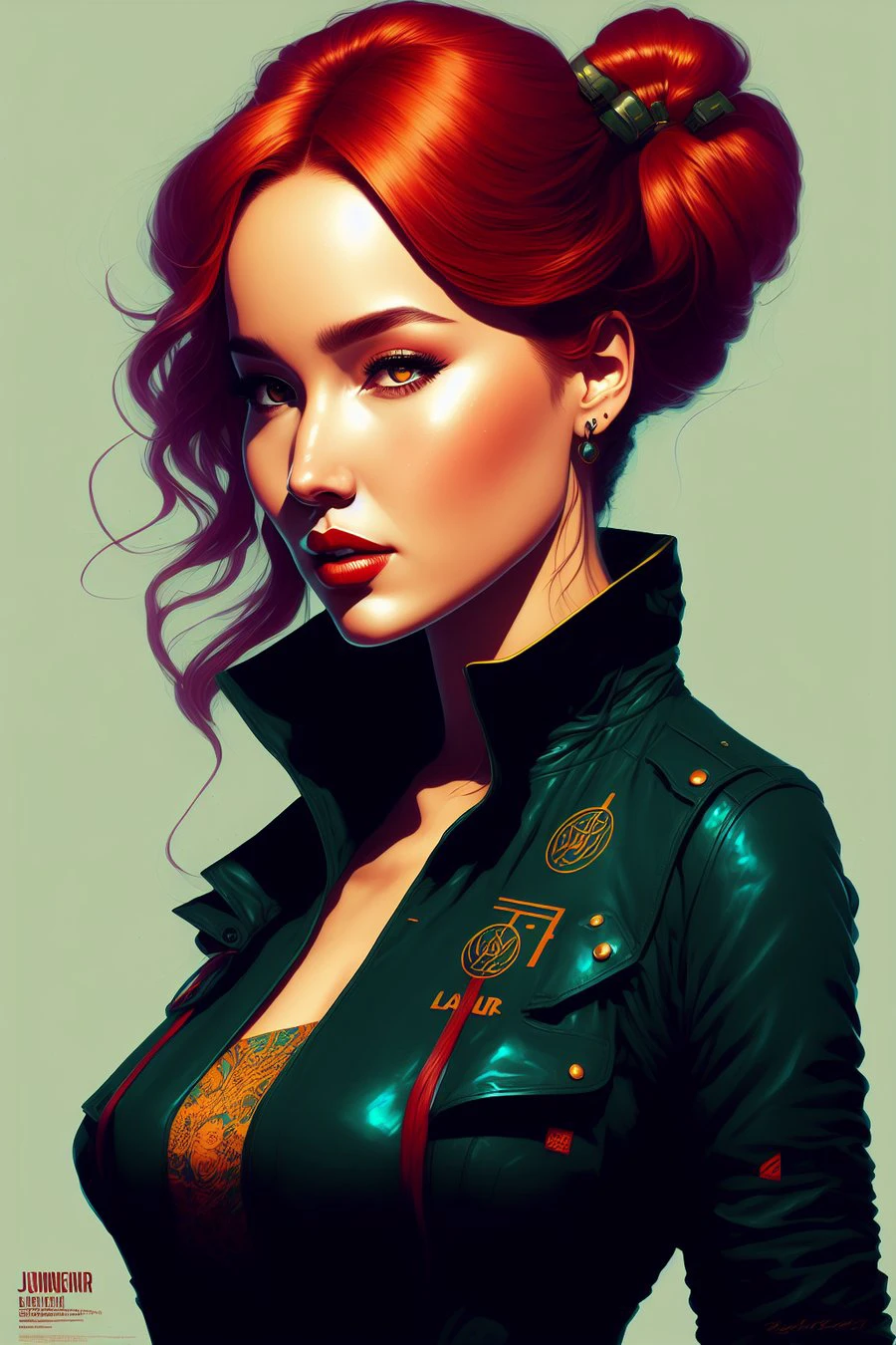 dreamlikeart-Stil, eine Studie über ein Cell-Shading-Porträt von Jennifer Lawrence Mystique Concept Art, Illustration, post grunge, Konzeptkunst von Josan Gonzales und Wlop, von James Jean, Victor Ngai, David Rub n, Michael Mignola, Laurie Greasley, sehr detailliert, scharfer Fokus, alien, Trends auf Artstation, Hauptquartier, deviantart, art by artgem