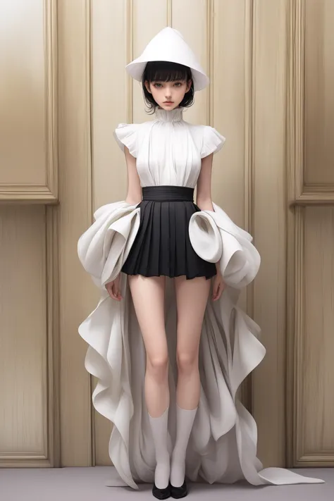 (masterpiece, top quality, best quality, official art, beautiful and aesthetic),solo,1girl,black dress,(full body:1.2),black bod...