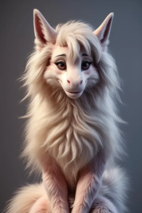 a close up of a cat with a very long hair