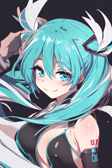 (best quality, masterpiece1.2), detailed,1girl, solo,looking at viewer,simple background, , uwu,   curvy, upper body,  close-up
standing ,smile ,detailed eyes ,  detailed  face,realistic, adorable face , cute, hatsune miku, log eyelashes,  
<lora:beautiful...