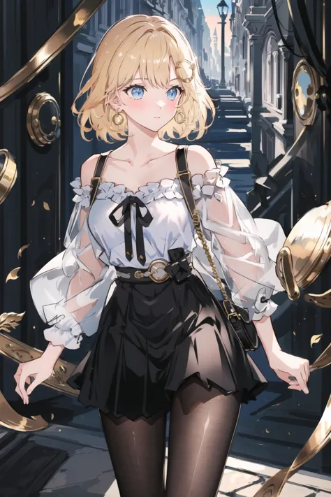 best quality, intricate details,


1girl, <lora:ameliaWatsonHololive_v2AllOutfits:0.8> amelia watson, monocle hair ornament,  amelia_casual, frilled shirt, collarbone, black skirt, pantyhose, 



 <lora:girlAndShadow_v10:0.8>