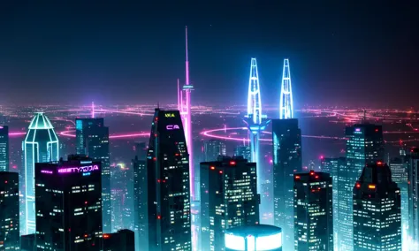 alien cyberpunk cityscape, ((cga))