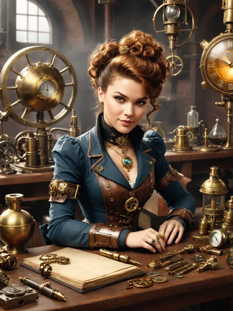 photorealistic, detailed digital illustration of a _custom/characters/character-type-loras , Steampunk workshop with brass gadgets in the background <lora:xl_more_art-full_v1:0.4>,  <lora:EnvyStudioPortraitXL01:0.8>, <lora:sdxlaarg_aerial:0.7> archiaerialview