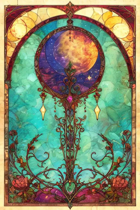 remix, quarter rest, folk metal (( no humans)) , <lora:arsmjstylesd_-_art_nouveau:0.8> arsmjstyle, art nouveau