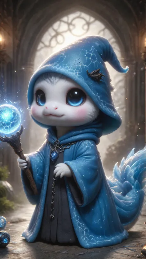 a cartoon character of a little girl holding a crystal ball