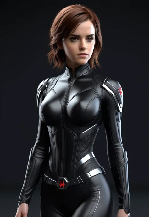 1girl
emma watson  as black widow
 3D anime style,