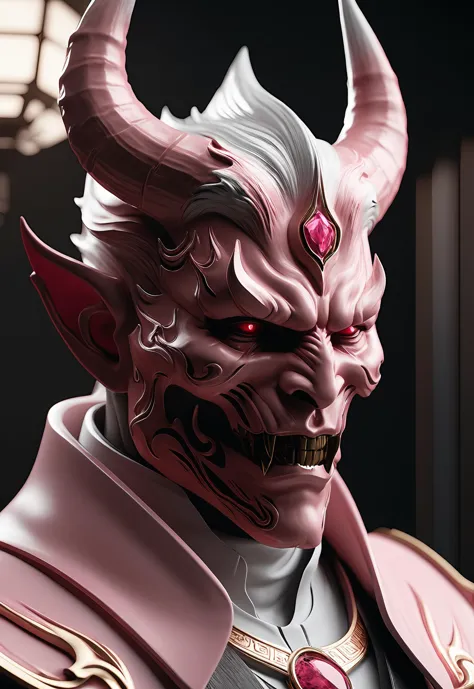 Shinjuku yenaiartist, devil character of evil spirits | delen demon, in the style of unreal engine 5, hyper - realistic sci - fi...