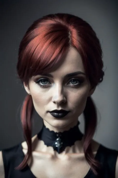 a  highly detailed half height photograph of a beautiful gothic woman, dark, deep shadow, darkness, (moonlight:1), award winning...