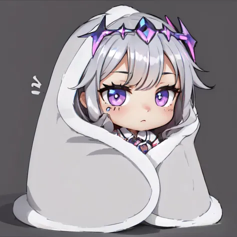 anime girl in a hoodedie with a hoodie on