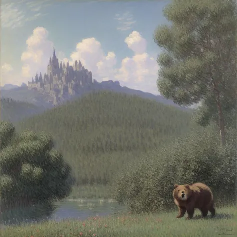 claude monet, baroque, bear, <lora:epinoiseoffset_v2pynoise:2>