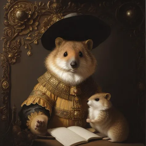 rembrandt, baroque, quokka, <lora:epinoiseoffset_v2pynoise:2>