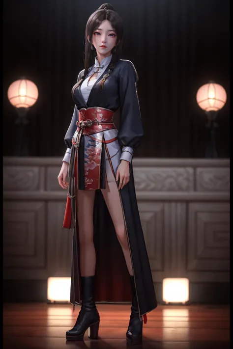 highres,absurdres,masterpiece,best quality,original,extremely detailed CG,extremely detailed wallpaper,perfect lighting,looking at viewer,bare hands,standing on stage,1girl,blurry background,
<lora:RX_20230918203129:0.6>, Yuan Long" Song Yan,