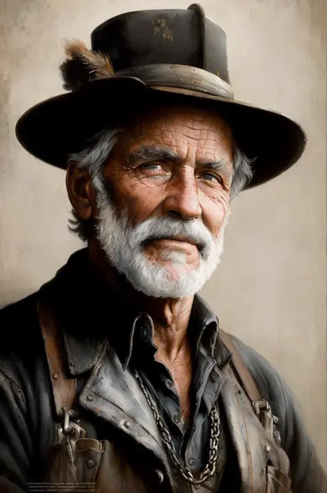 a portrait of an old coal miner in 19th century, beautiful painting with highly detailed face by greg rutkowski and magali villa...