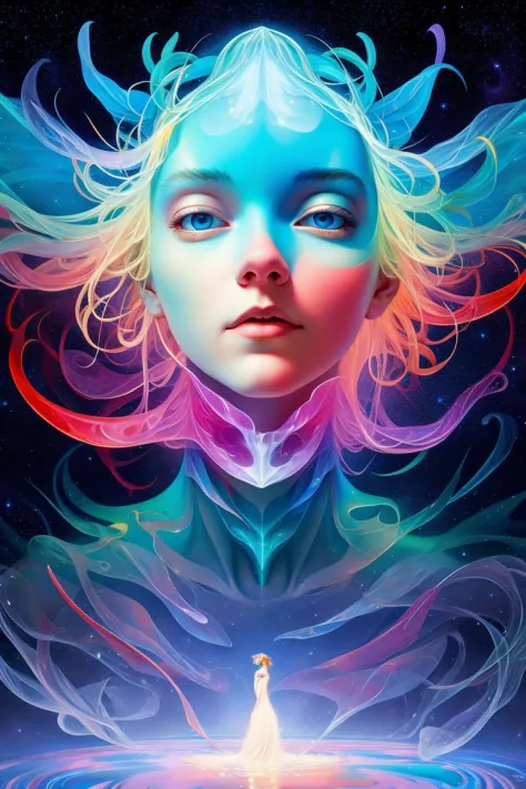 _james jean, (Ethereal:1.2), never-ending dream, surreal landscapes morphing seamlessly, fantastical creatures, floating islands, cosmic phenomena, (boundless imagination:1.3), BREAK
| beautiful night sky | photo manipulation| beautiful composition, colorful and vibrant, mystical colors, contemporary impressionism, yanjun cheng portrait painting, iridescent painting, 3/4 perspective view, cute face, low angle, (the most beautiful portrait in the world:1.5) BREAK
UHD, HDR, 8K, (Masterpiece:1. 5),