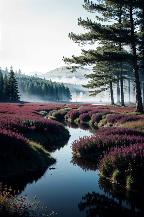 arafed view of a river running through a lush green forest