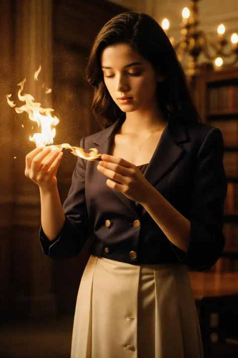 a woman in a black jacket holding a lit cigarette