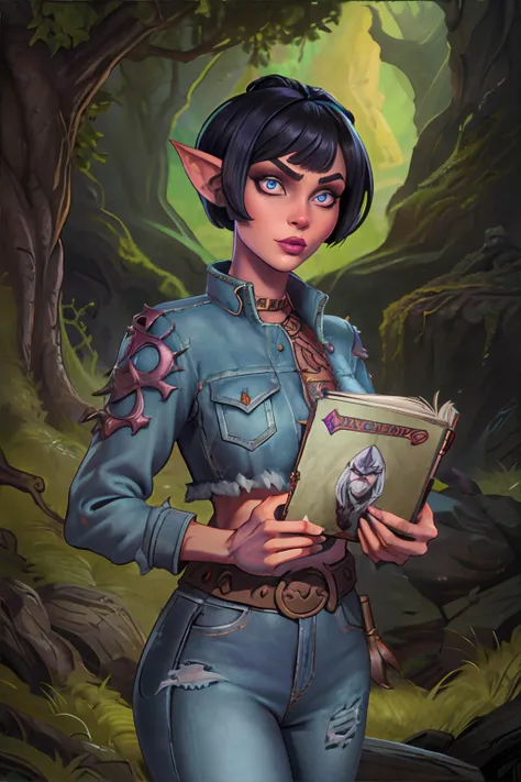 <lora:advanceddandd-wolfsystems:0.8>, advdnd2023, book cover, novel illustration, advanced dungeons and dragons, githyanki woman, Seer, Pixie cut with asymmetrical bangs hairstyle, wearing A fitted denim jacket with fringe detailing, Dewy Meadows || <lora:advanceddandd-wolfsystems:0.2>, advdnd2023, illustration, advanced dungeons and dragons, person, skin, hair, clothing, masterpiece, 8k, high resolution, shallow depth of field, sharp focus