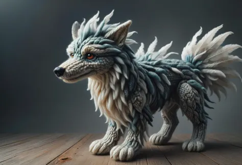 hyper detailed masterpiece, dynamic, awesome quality,zwuul, small mysterious unearthly minimalist canine entity, decapod quadrum...