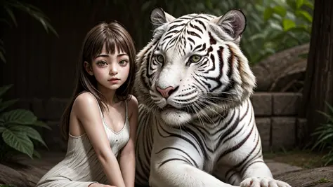 (((1girl:1.4))), BREAK (white tiger) <lora:copax_white_tiger_v1:0.3>