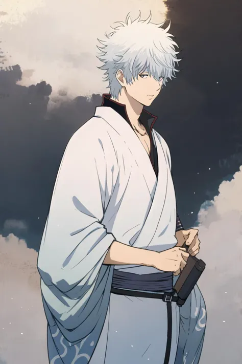 (obra de arte),melhor qualidade,Sakata Gintoki,quimono gintoki,