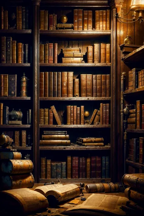 a close up of a book shelf with many books on it