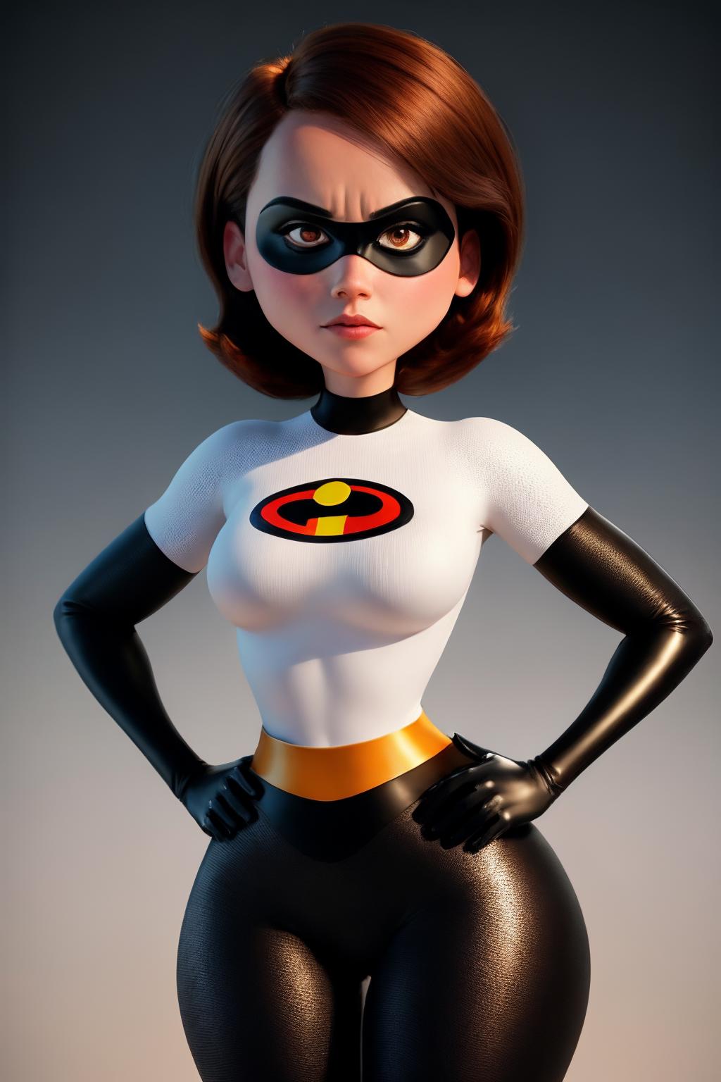 1girl)), ((2boys)), Captura a Helen Parr, also known as Elastigirl from -  SeaArt AI