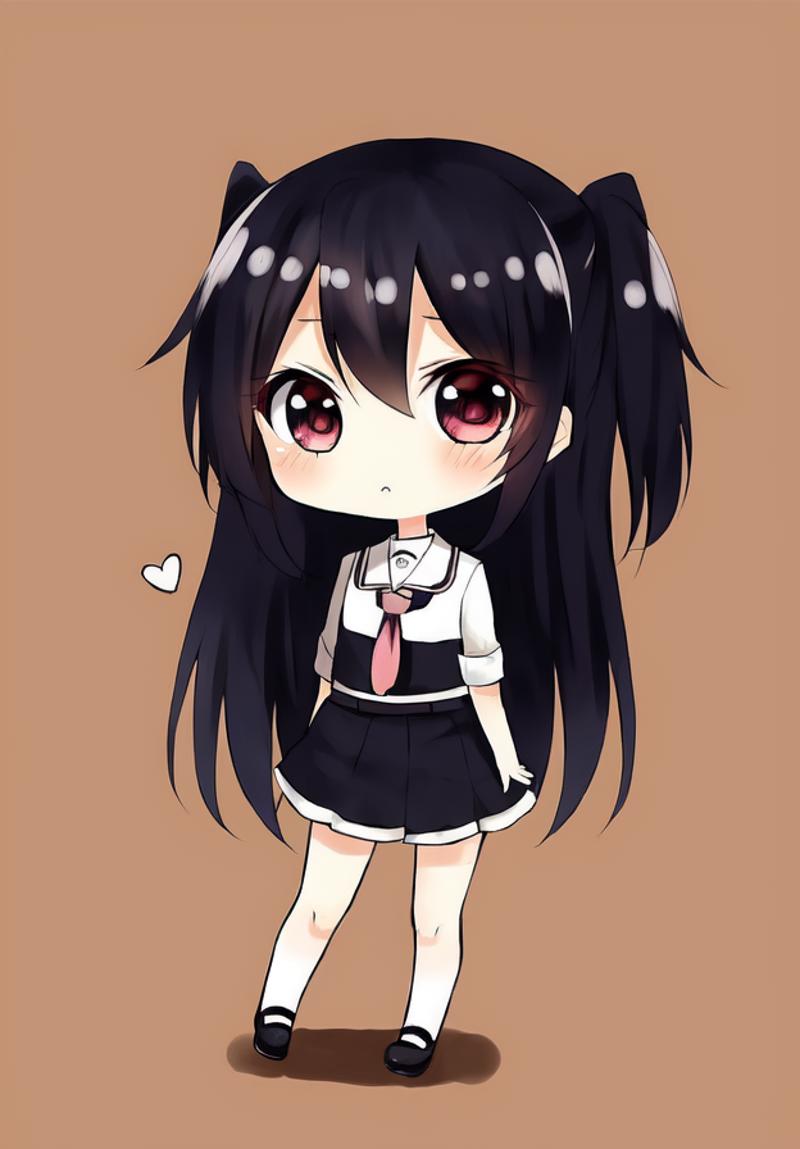 Masterpiece, best quality, 1girl, solo, himejima akeno, chibi - SeaArt AI