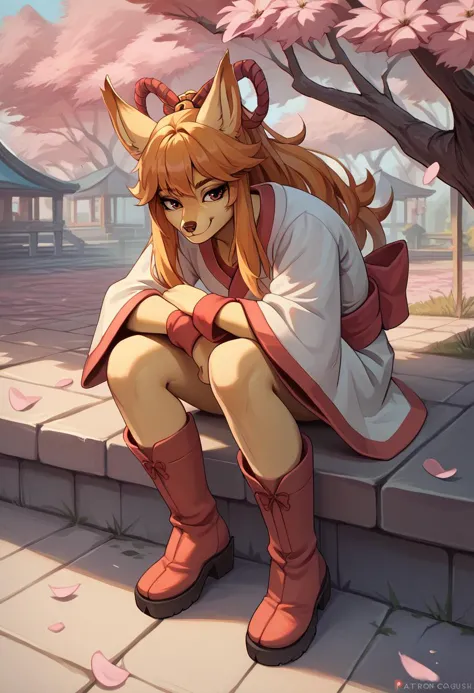 score_9, score_8_up, score_7_up, score_6_up, score_5_up, score_4_up, rating_safe, source_furry,
(ceroba), fox ears, female, solo, kimono, japanese clothes, boots,
smile,
face close up, (outdoors, cherry blossom), <lora:ceroba:1> <lora:PDXL_artist_tags_v2_big:1>