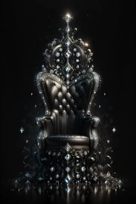 <lora:black-diamond-style-darquelilly-v3:1> blackdiamondstyle, royal throne,