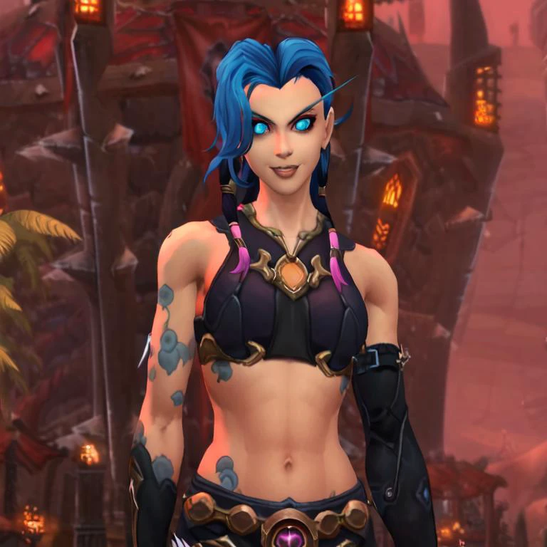 mundo de warcraft elfo vazio elfo vazio female sorriso Pele