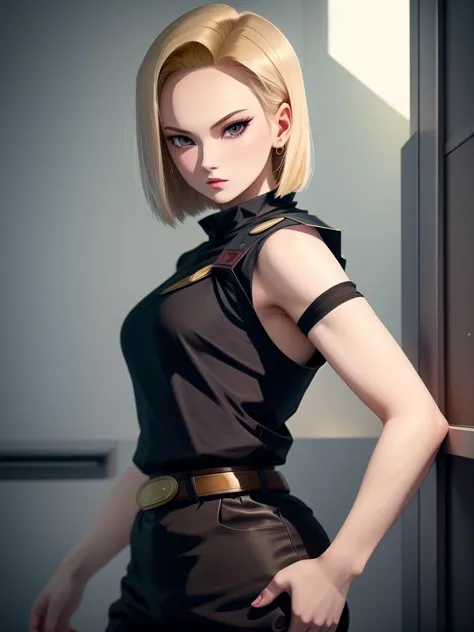 <lora:android_18_v110:0.8> android_18, and18, 1girl