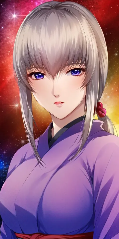 <lora:yukishirotomoev3:0.7> yukishiro_tomoe, huge_breasts, kimono, starry_sky, masterpiece, best_quality, detailed_face, detaile...