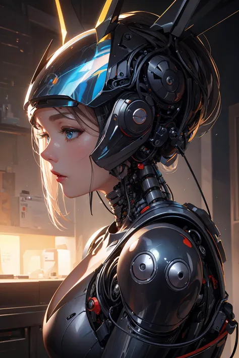 (masterpiece, top quality, best quality, official art, beautiful and aesthetic:1.2), extreme detailed,(fractal art:1.3),colorful,highest detailed
complex 3d render ultra detailed of a beautiful porcelain profile woman android face, cyborg, robotic parts, 150 mm, beautiful studio soft light, rim light, vibrant details, luxurious cyberpunk, lace, hyperrealistic, anatomical, facial muscles, cable electric wires, microchip, elegant, beautiful background, octane render, H. R. Giger style, 8k, best quality, masterpiece, illustration, an extremely delicate and beautiful, extremely detailed ,CG ,unity ,wallpaper, (realistic, photo-realistic:1.37),Amazing, finely detail, masterpiece,best quality,official art, extremely detailed CG unity 8k wallpaper, absurdres, incredibly absurdres, robot, silver halmet, full body, sitting