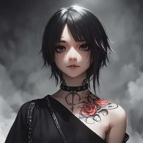 score_9,score_8_up,score_7_up,best quality,masterpiece,4k,prefect lighting,very aesthetic,anime,emo,tattoo,<lora:badquality_v02:...