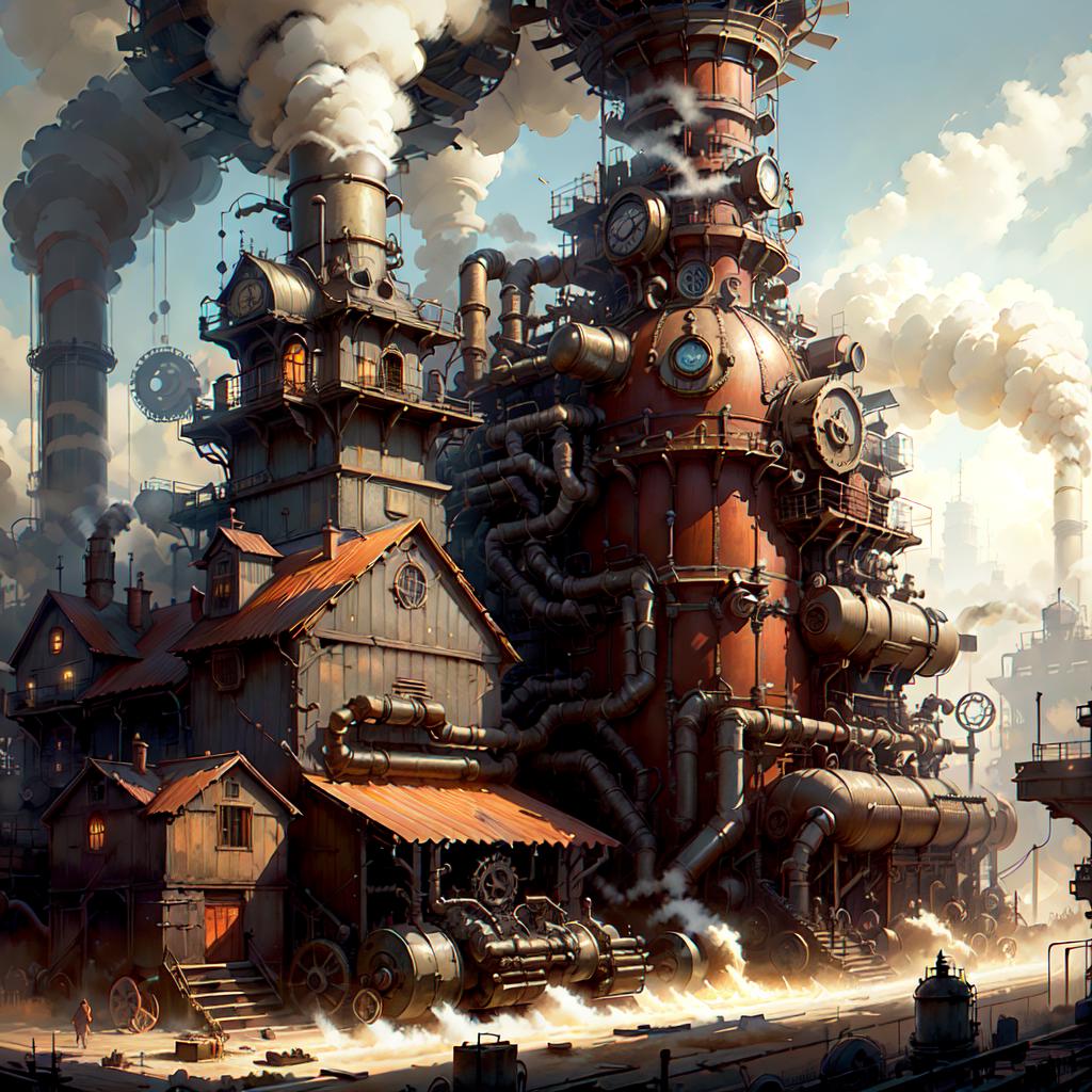 SteamPunkAI , Cogpunk factory - SeaArt AI