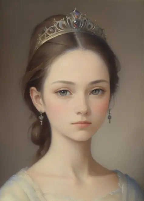 ((high quality, masterpiece:1.4)), 1girl, adult, ((upper body)), queen, oil painting, oil painting style, portrait, philosopher,...