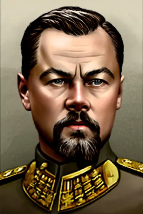 Leonardo Dicaprio, HOI4 portrait style  <lora:hoi4_portrait_style:1>