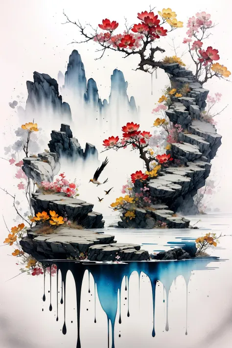 Tangbohu Ink scenery /唐伯虎墨劳拉