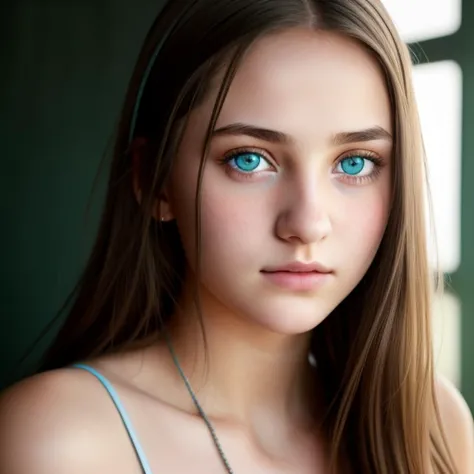 portrait of a teenager girl, perfect green blue eyllow eyes, raw image, best quality, atmospheric scene, closeup sydeboob, (deta...