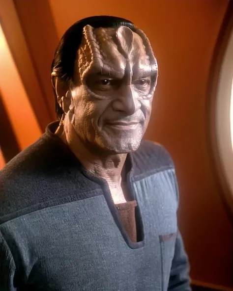 cardassian, male, marritza:1.1, grey skin, greying black slicked back ...