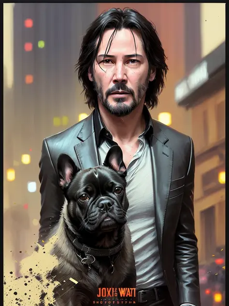 Keanu Reeves as Jonh wick walking whit black French Bulldog, vhs effect, (poster:1.6), poster on wall, nostalgia, movie poster, portrait
(skin texture), intricately detailed, fine details, hyperdetailed, raytracing, subsurface scattering, diffused soft lighting, shallow depth of field, by Oliver Wetter,
Intricate, High Detail, Sharp focus, dramatic, photorealistic painting art by (greg rutkowski:1.4), bokeh