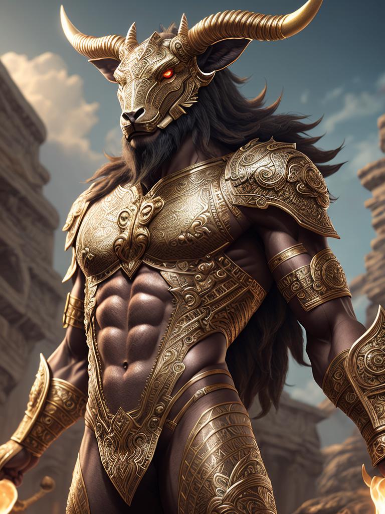 art, Minotaur, Greek mythology - SeaArt AI