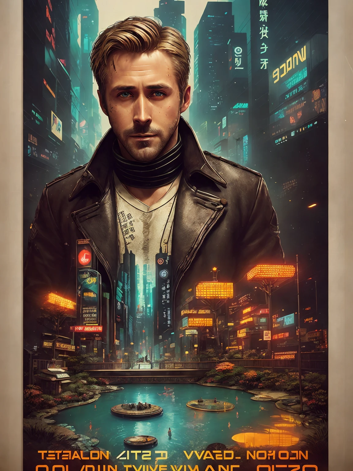 Ryan Gosling, 40 anos, de Blade Runner 2049, falha digital, (poster:1.6), cartaz na parede, pôster do filme, retrato, ((mudança de inclinação))
vestindo um velho casaco de pele de carneiro marrom com colar de lã suja,
(Jardim de pedras e lago japonês:1.2), carpa koi, (((bonsai))), ((estilo interior de alta tecnologia e futurismo)), (((rosto altamente detalhado))),
((textura ultradetalizada do rosto e da pele)), intrinsecamente detalhado, detalhes finos, hiperdetalhado, traçado de raio, dispersão subterrânea, iluminação suave difusa, Profundidade superficial de campo, por Oliver Wetter,
