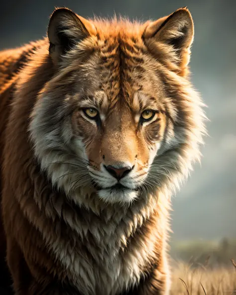 a porthait of [wolf | tiger | lion | fox], cinematic, rim light, 4k textures, soft cinematic light, adobe lightroom, photolab, h...