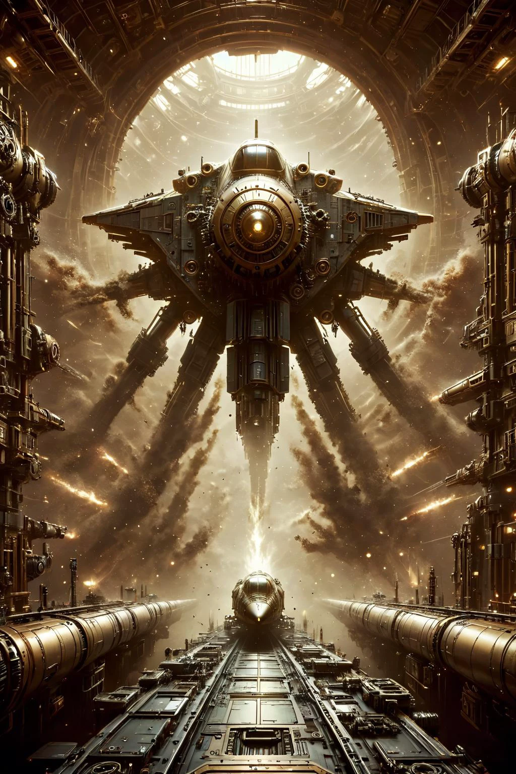 Alien-themed steampunk style dystopian style خيال علمي style (((Ultra-مفصلة, 8 كيلو, دقة عالية, تحفة))),kkw-detailMe-v1.0,انتشار BossFight,آي بي جي,عالم الطاقة الزرقاء,المزارعين,ais-darkpartz,جسر سفينة الفضاء,سفينة فضائية,com.spffwl,, مستقبلية, التكنولوجية, مواضيع الفضاء, الحضارات المتقدمة, تسربات الضوء, مشاعل العدسة, كئيب, آخر المروع, حزين, دراماتيكي, highly مفصلة, العتيقة, ميكانيكي, نغمات النحاس والنحاس, التروس, معقد, مفصلة . خارج كوكب الأرض, كوني, عالم آخر, غامض, خيال علمي, highly مفصلة