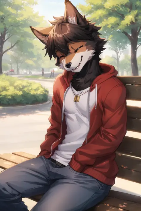 (furry art, Digital art, uploaded_on_e621:1.4, anthro furry:1.5), Dog, male, furry, anthropomorphic, wearing casual cloths, solo...