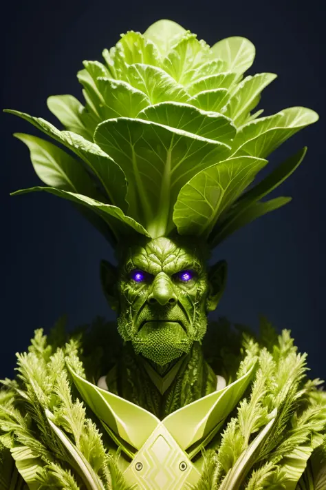 best quality, 500px, cgsociety, 8k, raw photo of (beautiful:1.2) Sci-Fi cabbage king,